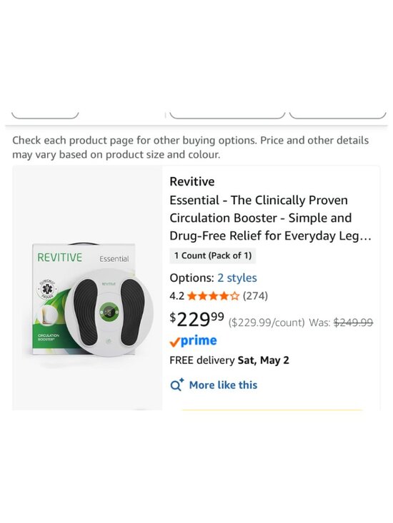 Revitive Other - Revitive Circulation Booster Foot Massager NWT In Box Stimulate leg Muscles